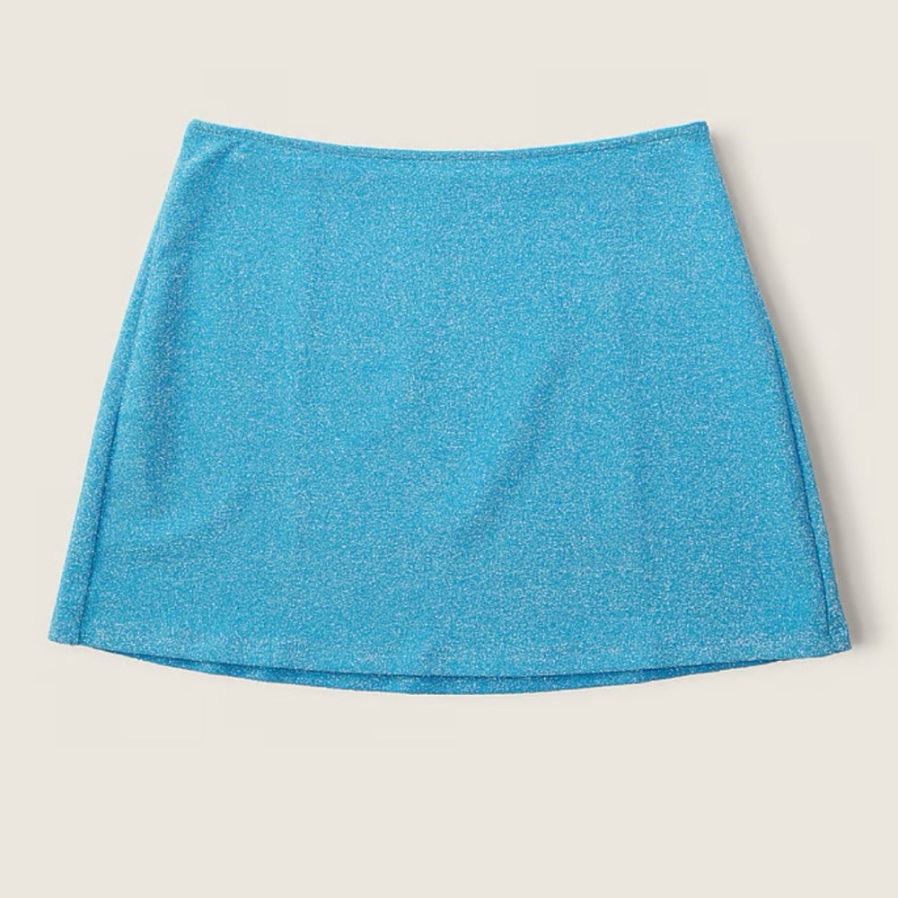 🆕 PINK Victoria’s Secret Swim Shimmer Cover-up Aqua Micro Mini Skirt